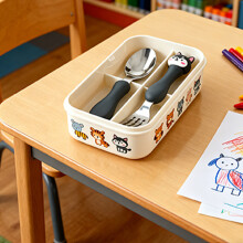 Baby Feeding Fork Spoon Set Stainless Steel