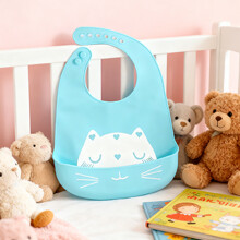 Adjustable Silicone Feeding Bib Cat