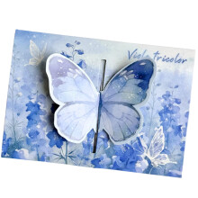 Beautiful Watercolor Butterfly Popup Card With Intricate-Blue