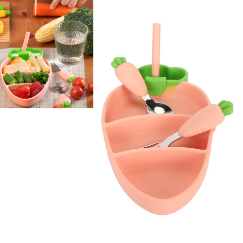 Baby Weaning Set with Suction Plate and Utensils 1