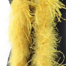 Ostriches Plumage Decoration Scarf For Bridal-gingerroot yellow