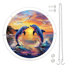 Jigsaws Puzzle Suncatchers Acrylic Window Suncatchers Decors-D