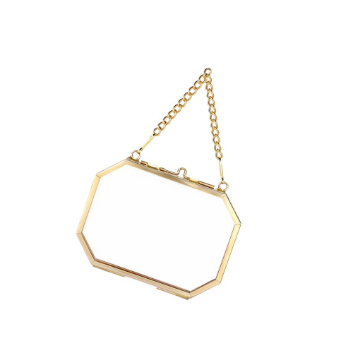 Octagonal Hanging Picture Frame with Chain Art-A Horizontal