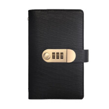 PU Money Savings Challenge Binder with Password Lock for Secure Cash Storage, Retro Style, Wear-Resistant Inner Pages