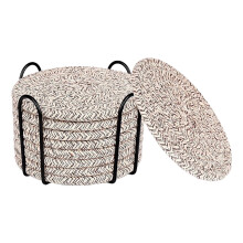 Cotton Rope Woven Round Placemats Vintage Farmhouse Style