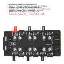6-Port Hub, PWM & ARGB, Leiterplatte stabil
