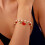 Women's Adjustable Pearl Beaded Bracelet with 3D Strawberry 4