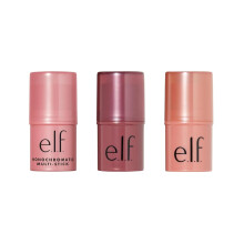 e.l.f. Monochromatic Multi Stick, Includes Dazzling Peony, Sparkling Rose & Glistening Peach, For Eyes, Lips & Cheeks, Vegan & Cruelty-Free