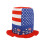 Fabric Stripes Star Pattern Tree Top Independence Day Holiday-B 1