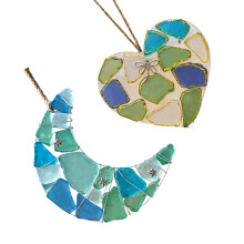 Maan/Hartvorm Zeeglas Ornament Kuststijlen Home Decors