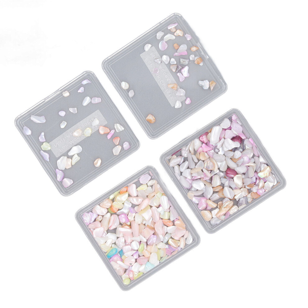 2 Box Aurora Glitter Shell Nail Jewels