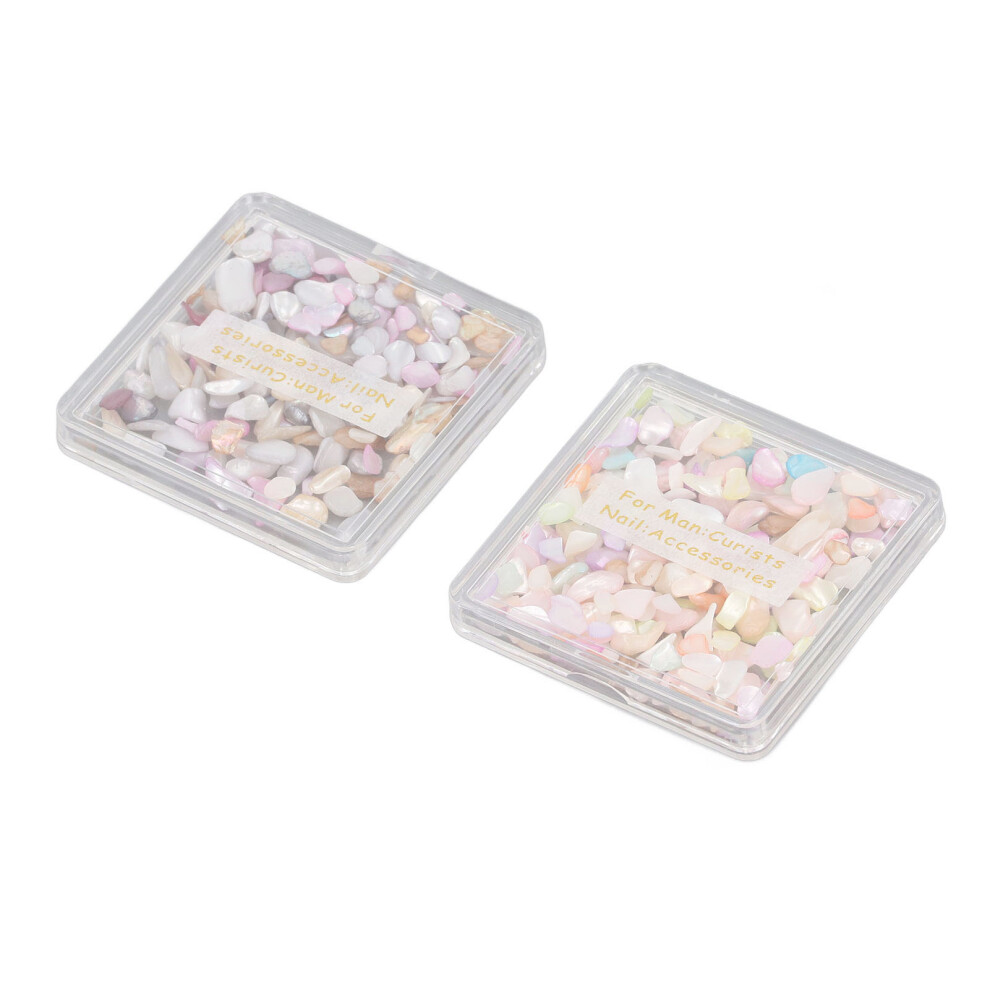 2 Box Colourful Seashell Nail Charms Irregular