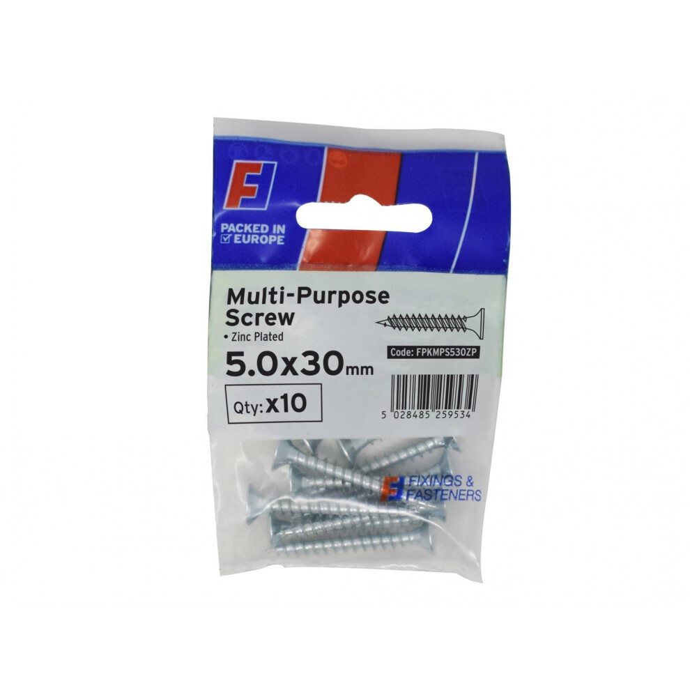 Forgefix Multi-Purpose Pozi Screw Csk St Zp Forgepack