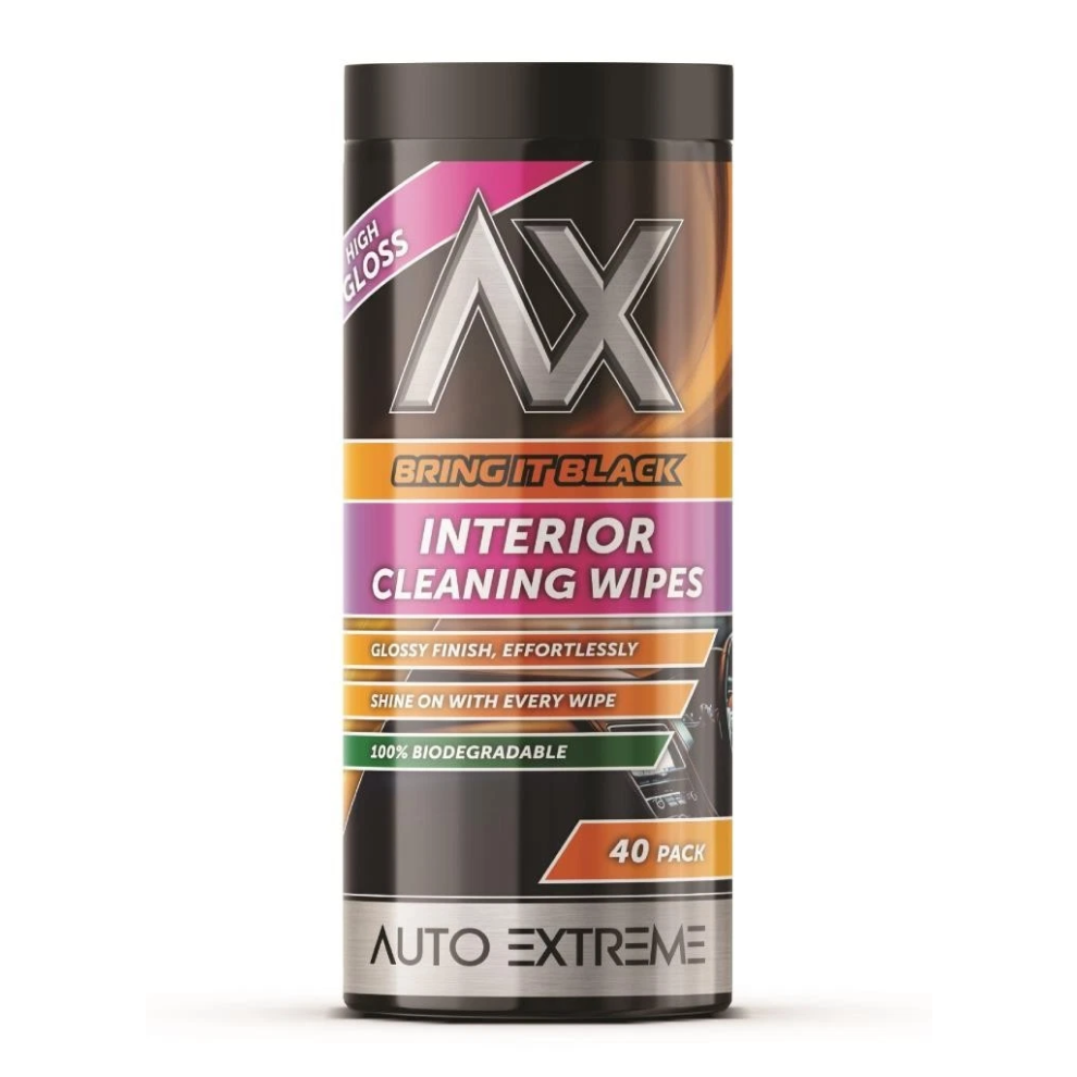 Ax High Gloss Interior Cleaning Wipes- 40 Pack 5055319554527