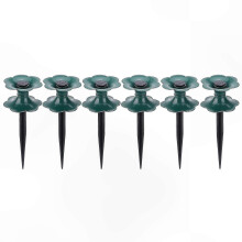 6-Pack Heavy Duty Green Hose Guides, Spin Top Design, Protects Flower Beds by Keeping Hoses Organized and Secure