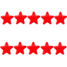 10Pcs 6.5CM Colorful Plush Star for Bag Garment Shoe-Red