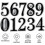 Number Sticker Set for House Door Office Use 4