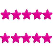 10Pcs 6.5CM Colorful Plush Star Appliques For Handmade-rose red