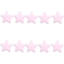 10 Stuks Dubbelzijdig Stof Ster Charme 6.5 Cm Kleurrijke-Roze