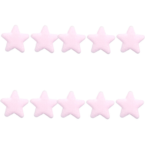 Breloque étoile Double face 6.5CM, 10 pièces, applications-Rose