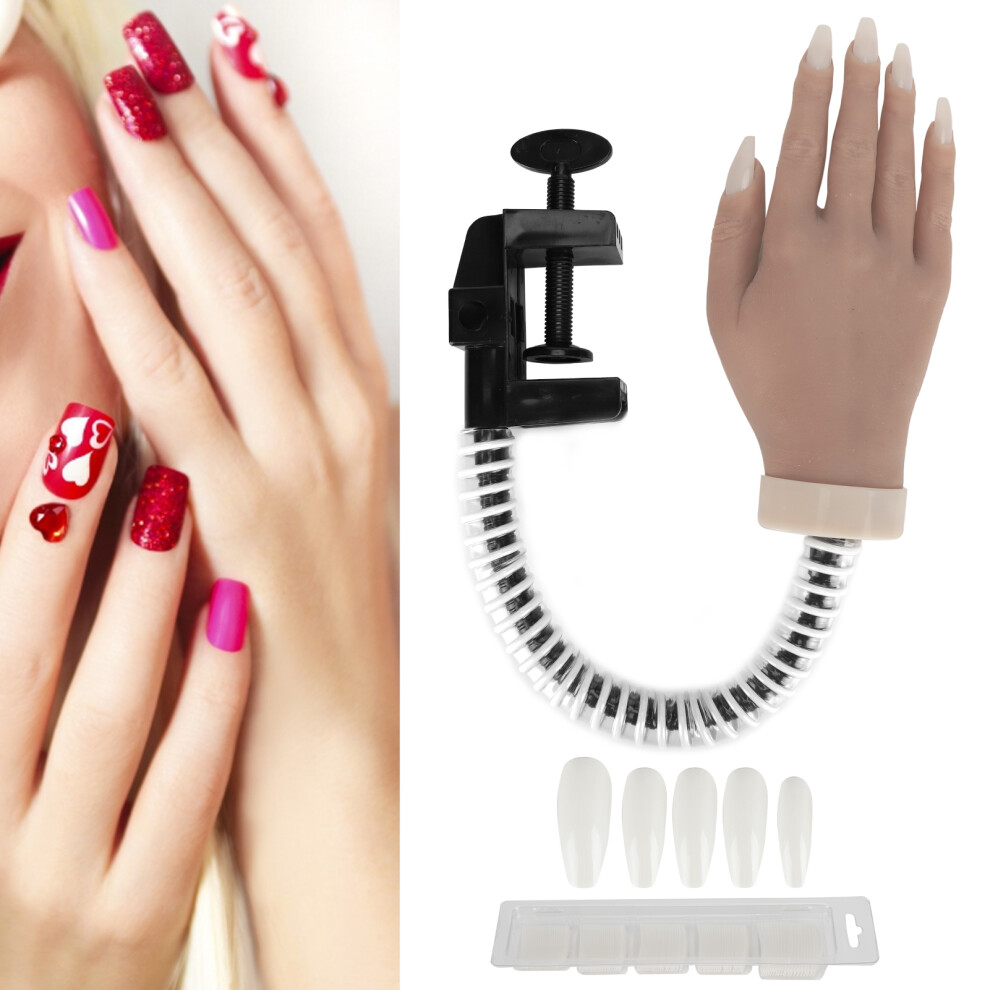 Silicone Nail Mannequin Hand Bendable Stand