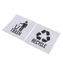 HDPE-Recycling-/Müllaufkleber 13,5 x 13,5 cm Innenbereich
