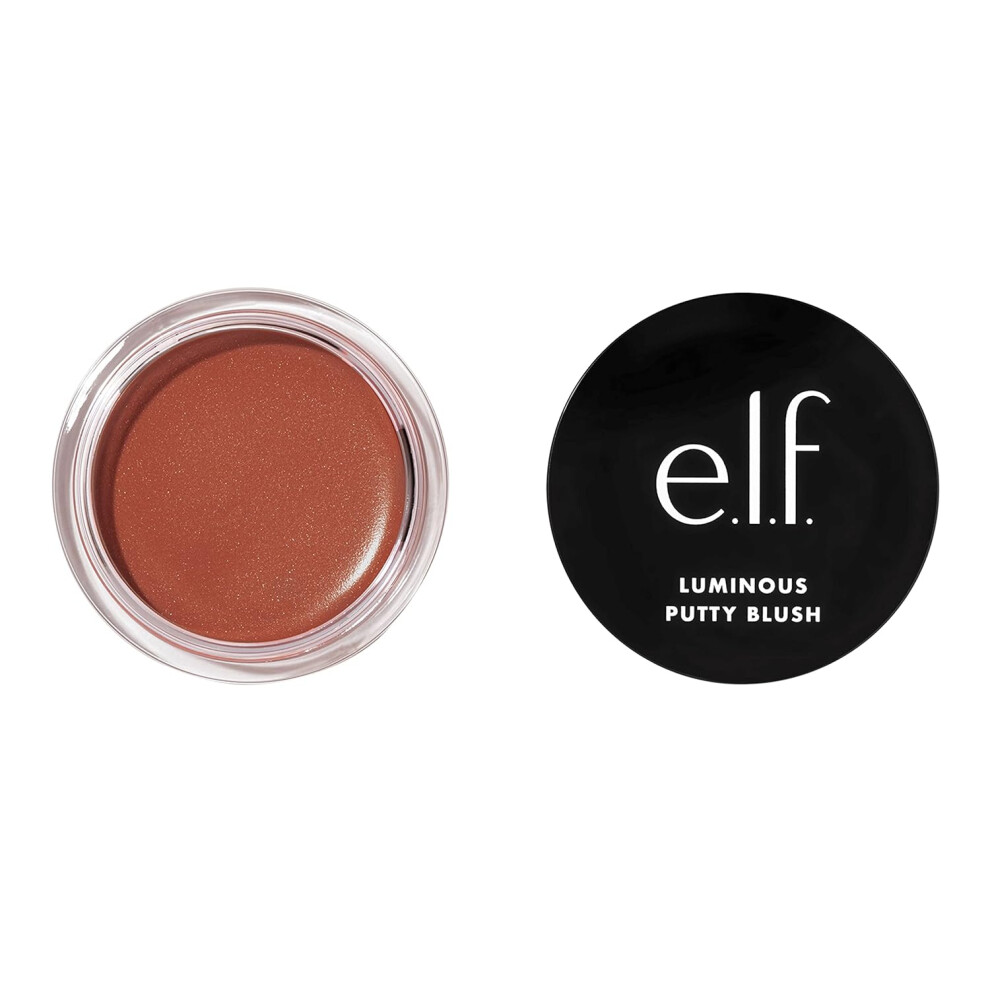 E.l.f. Luminous Putty Blush, Putty-To-Powder, Buildable Blush With A Subtle Shimmer Finish, Highly Pigmented & Creamy, Vegan & Cruelty-Free, Barbados