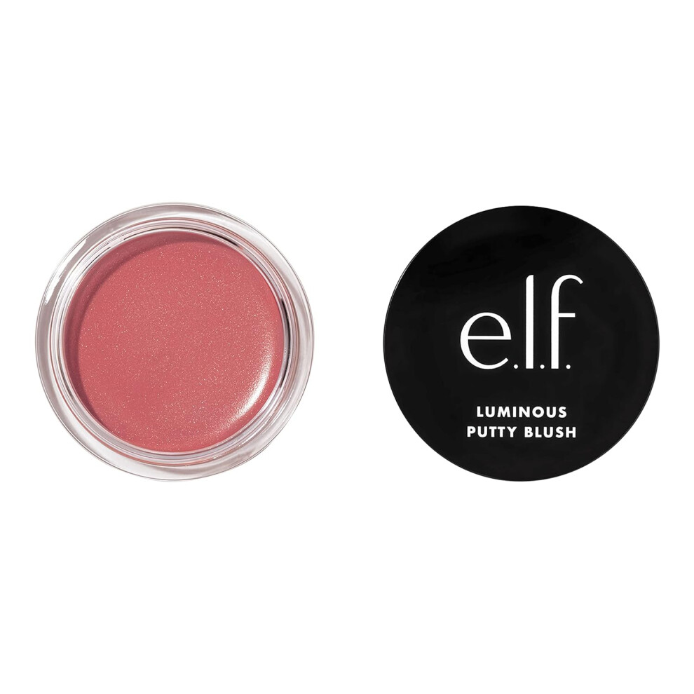 E.l.f. Luminous Putty Blush, Putty-To-Powder, Buildable Blush With A Subtle Shimmer Finish, Highly Pigmented & Creamy, Vegan & Cruelty-Free, Bermuda
