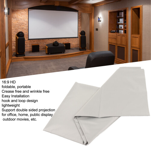 120 Inch 16:9 Anti-Wrinkle Foldable Projector 2