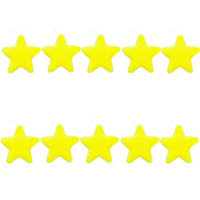 Breloque étoile en tissu Double face, 6.5CM, 10 pièces,-Jaune