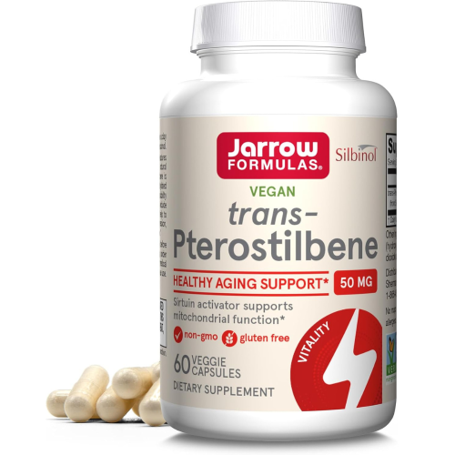 Jarrow Formulas, Trans-Pterostilbene, 50 mg, 60 Capsule Veggie