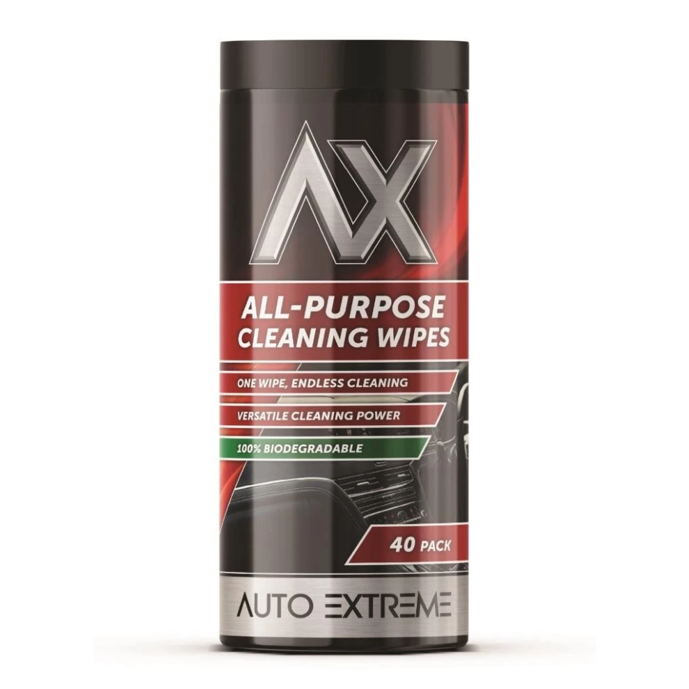 Ax Biodegradable Car Cleaning Wipes All Purpose 5055319554503