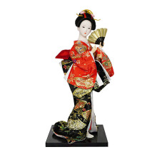 Artistieke handgemaakte Geisha-sculptuur met kleurrijke-MF008