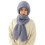 Women's Windproof Hat-Scarf Combo, Polyester, 56-58cm 1