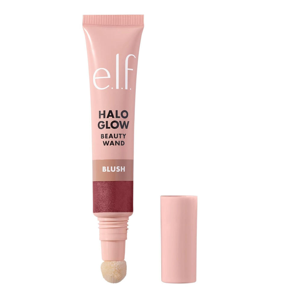 E.l.f. Halo Glow Blush Beauty Wand, Liquid Blush Wand For Radiant, Flushed Cheeks, Infused With Squalane, Vegan & Cruelty-Free, Berry Radiant