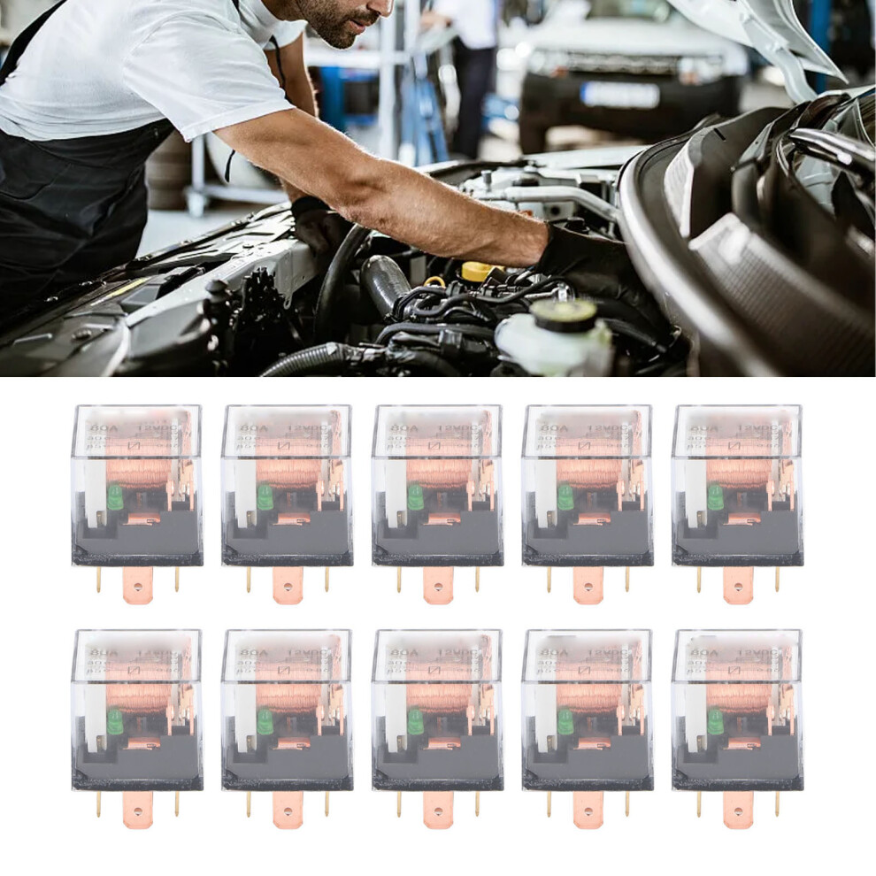 Waterproof Automotive Relay 80A 5 Pin SPDT 10 Pack