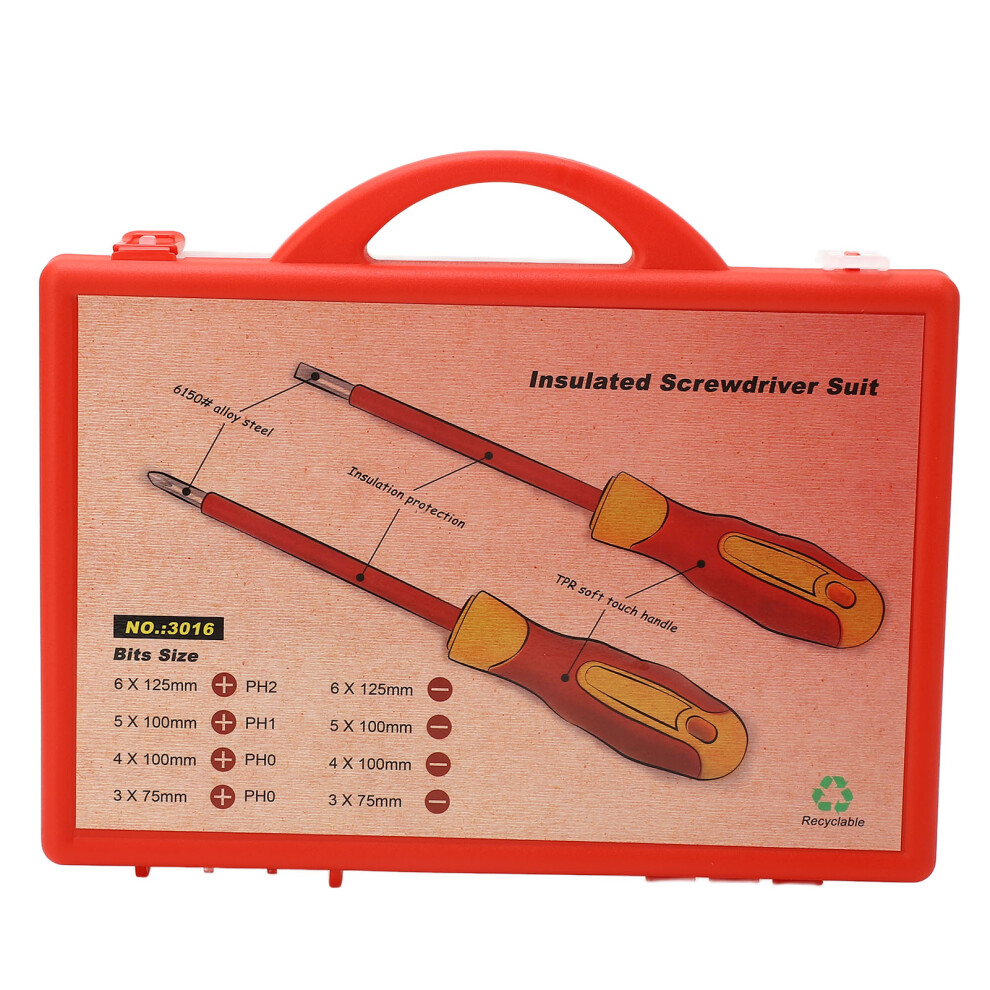 8pc VDE Insulated Screwdriver Set Magnetic 500V
