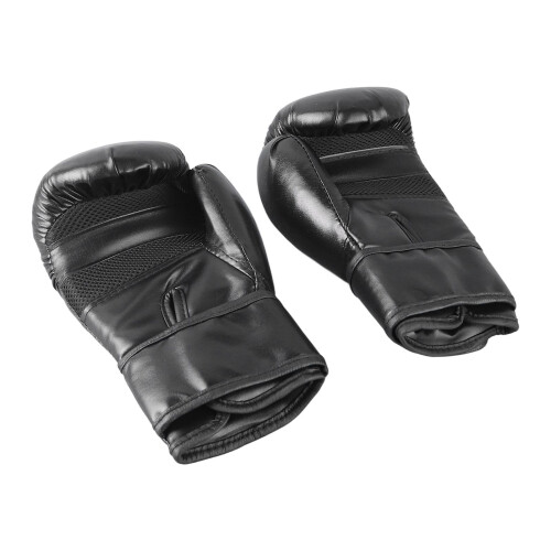 PU Boxing Gloves 8oz Black for Training and 1