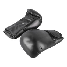 8oz Black PU Boxing Gloves for Heavy Bag Work