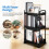 Rolling Cart Black 3-Tier Utility Storage Cart 1