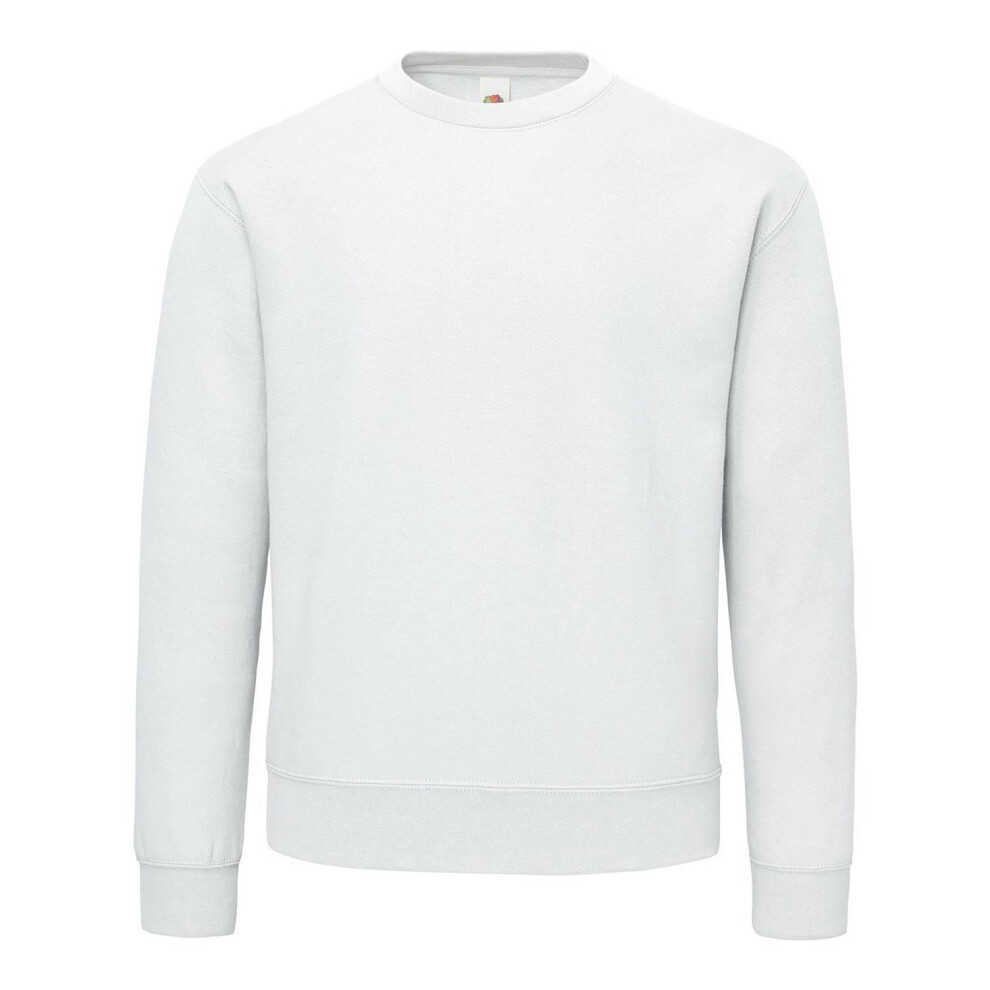 Fruit Of The Loom (L, White) Unisex Adult Sweatshirt