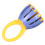 Kids Plastic Handled Cage Bell Rattle Yellow 1