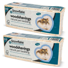 2x Small Snowflake Woodshavings Pet animal Bedding
