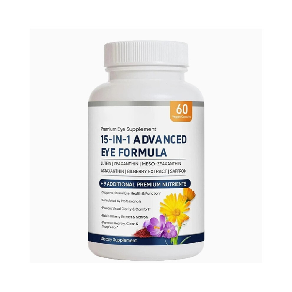 (3Pcs) 15 in 1 Advanced Eye Formula Supports Eye Health&Function,Provides Visual Clarity&Comfort,60 Capsules