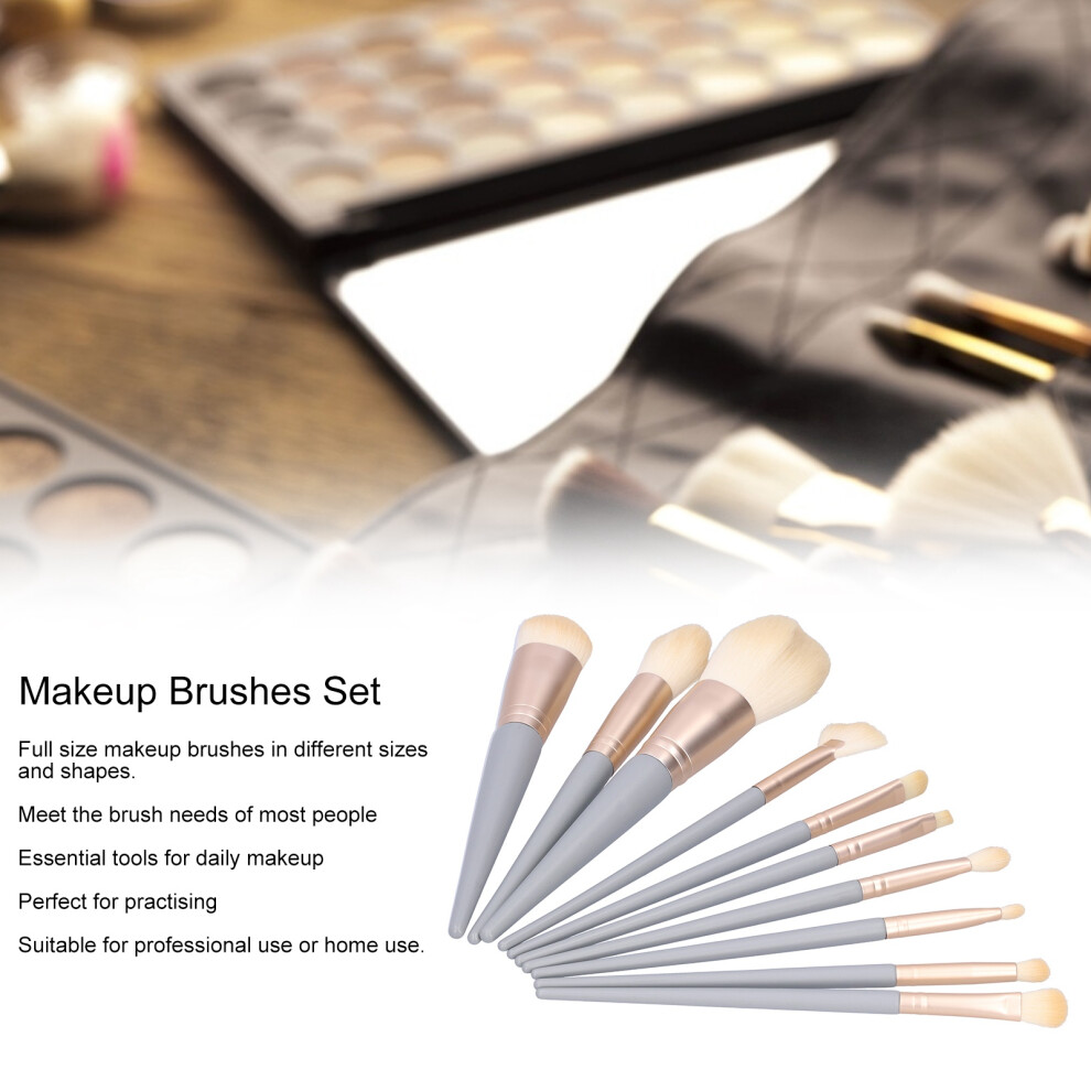 10-Piece Beginner Makeup Brushes