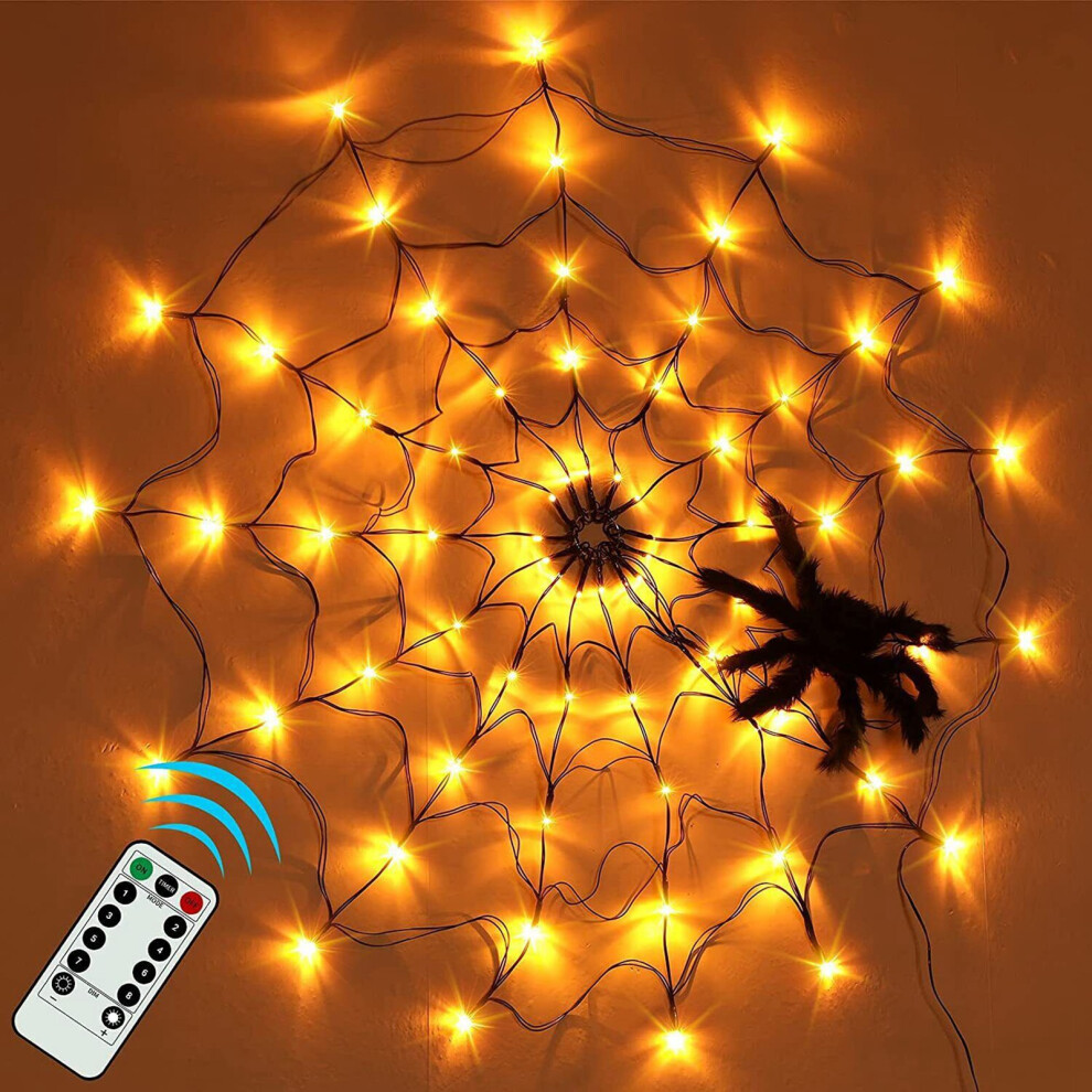 Light 8 Mode Spider Web Led Halloween