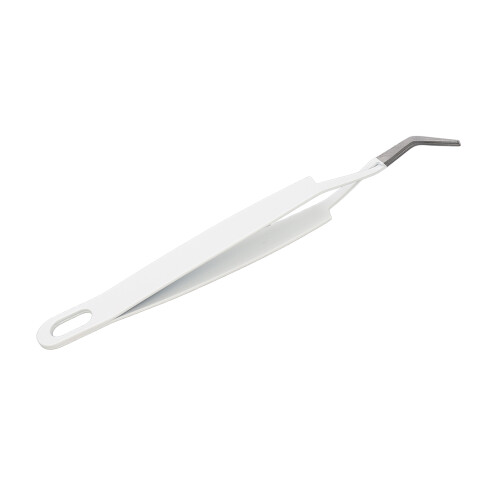 Edelstahl Wimpernpinzette gebogen 2