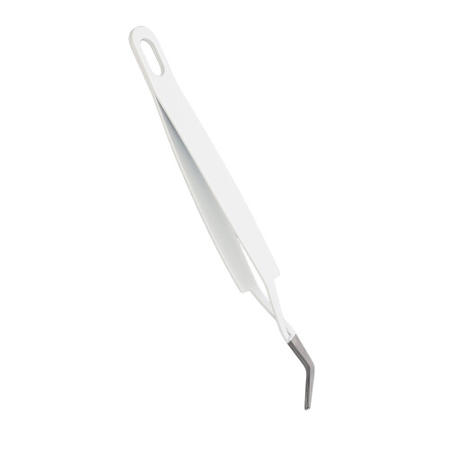 Edelstahl Wimpernpinzette gebogen 1