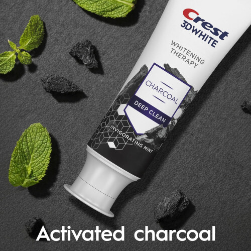 Crest Crest 3D White Whitening Therapy Charcoal Deep Clean Toothpaste, Invigorating Mint, 4.6 Ounces (130 g) 2