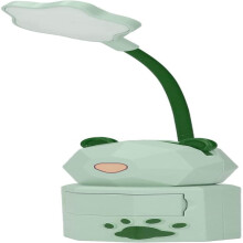 Lampe de bureau LED verte mignonne, protection des yeux, USB, portable pour la lecture, la chambre et la chambre d'étudiant